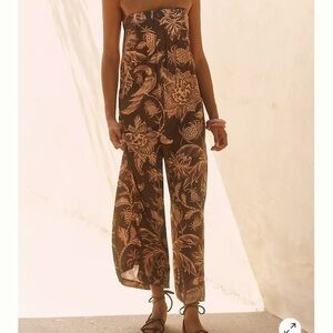 Anthropology Farm Rio Strapless Waistless Jumpsuit